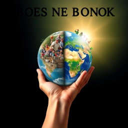 A captivating book cover featuring a hand gently holding the Earth