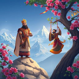 A beautifully illustrated Tibetan tale inspired by Vikram Betal, set against the backdrop of the majestic Himalayas