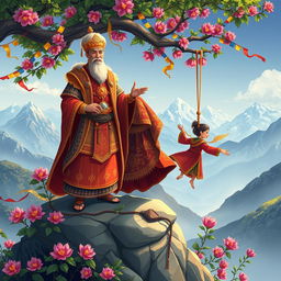 A beautifully illustrated Tibetan tale inspired by Vikram Betal, set against the backdrop of the majestic Himalayas