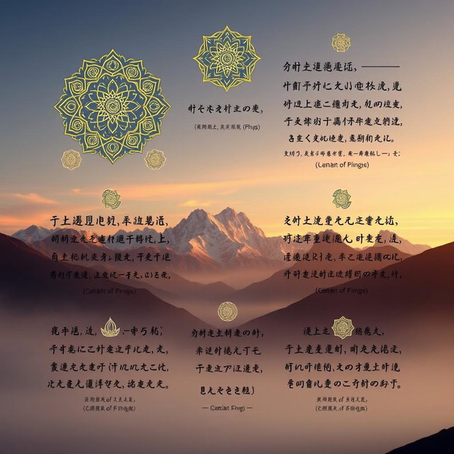 A beautifully illustrated collection of Tibetan proverbs presented as artistic calligraphy