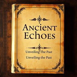 A book cover designed to evoke the feel of ancient history, featuring aged parchment or leather textures