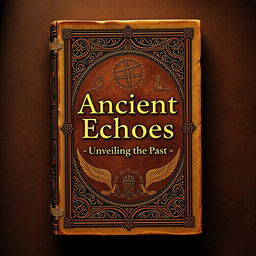 A book cover designed to evoke the feel of ancient history, featuring aged parchment or leather textures