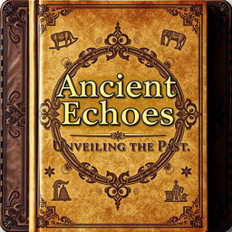 A book cover designed to evoke the feel of ancient history, featuring aged parchment or leather textures
