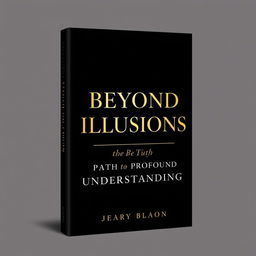 A minimalist book cover design using just two contrasting colors, such as black and gold