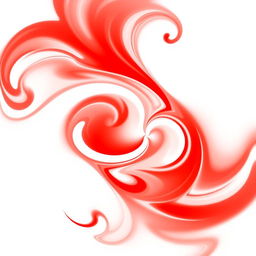 An abstract image composed purely of two colors, such as vibrant red and soft white, forming a harmonious and visually captivating composition