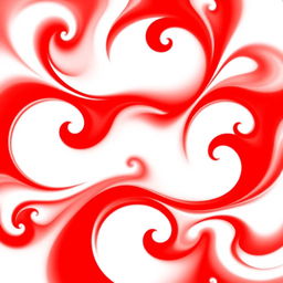 An abstract image composed purely of two colors, such as vibrant red and soft white, forming a harmonious and visually captivating composition