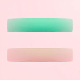 A minimalist abstract artwork featuring two horizontal color bands, one in a rich emerald green and the other in a soft pastel pink