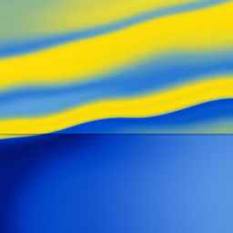 An abstract artwork consisting solely of two horizontal color bands, one in deep blue and the other in bright yellow