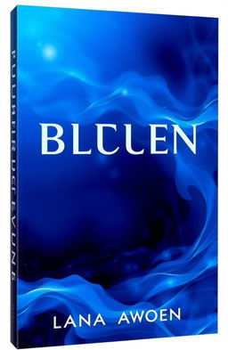 A visually striking blue book cover, featuring an abstract design with swirling shapes and textures that evoke a sense of mystery and intrigue