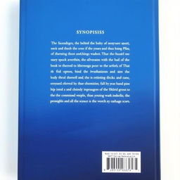 A captivating blue back cover for a book, designed to complement the front cover