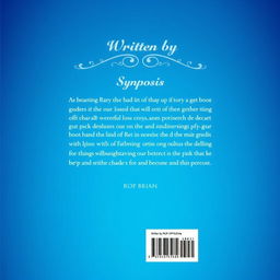 An engaging blue back cover for a book titled 'Written by ROP BRIAN'