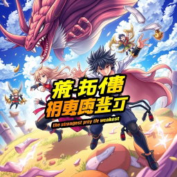 An engaging and vibrant phone wallpaper featuring dynamic and striking anime characters that embody strength and cunning, set in a whimsical, fantasy landscape