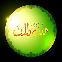 A circular image featuring the word 'روح' and 'ريحان' in beautiful calligraphy with a transparent background