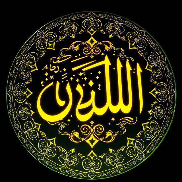 A circular image featuring the word 'روح' and 'ريحان' in beautiful calligraphy with a transparent background