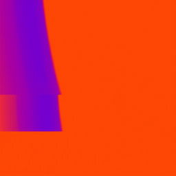 A visually striking abstract image consisting solely of two horizontal color bands: one in vibrant royal blue and the other in a rich sunset orange