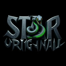 A striking three-dimensional design featuring the words 'STAR ORIGINAL' made from aluminum, styled with a dark, demonic aesthetic