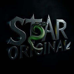 A striking three-dimensional design featuring the words 'STAR ORIGINAL' made from aluminum, styled with a dark, demonic aesthetic
