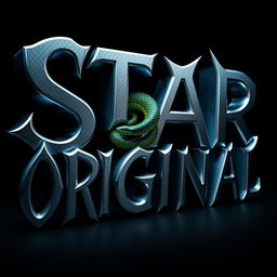 A striking three-dimensional design featuring the words 'STAR ORIGINAL' made from aluminum, styled with a dark, demonic aesthetic