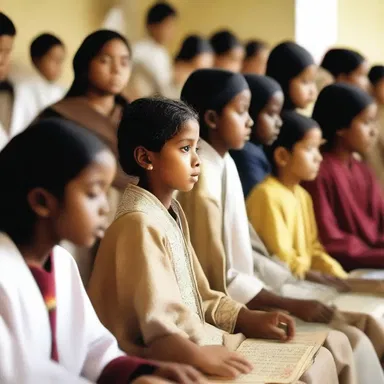 In many religious communities, children are grouped into specific age brackets for their religious education.