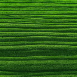 A sprawling, vibrant green lawn that has just been freshly mowed, with distinct, symmetrical stripe patterns.