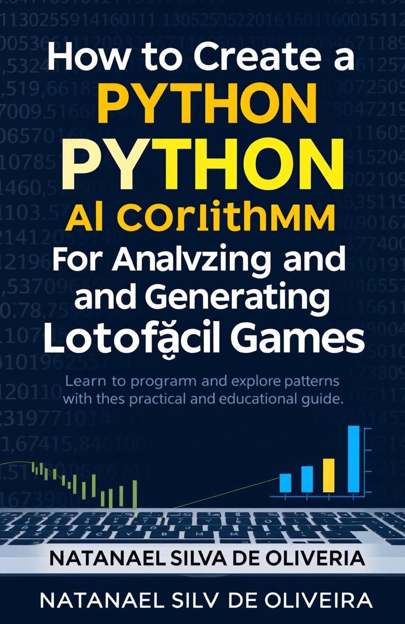A modern and professional e-book cover design for the theme 'How to Create a Python Algorithm for Analyzing and Generating Lotofácil Games'
