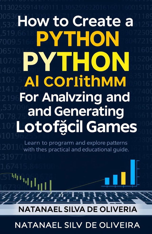 A modern and professional e-book cover design for the theme 'How to Create a Python Algorithm for Analyzing and Generating Lotofácil Games'