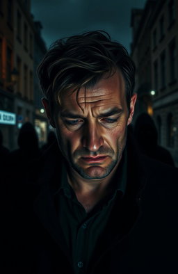 A suspenseful and intense scene set in Bremen, Germany, depicting a man on a mission for revenge as he confronts each of the men responsible for driving his sister to suicide through hurtful online comments