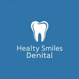 A modern dental logo featuring a stylized tooth graphic, with smooth curves and a minimalist design