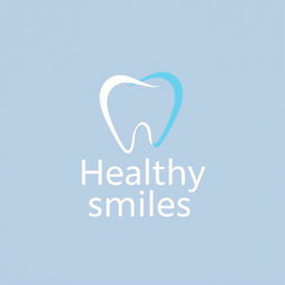 A modern dental logo featuring a stylized tooth graphic, with smooth curves and a minimalist design