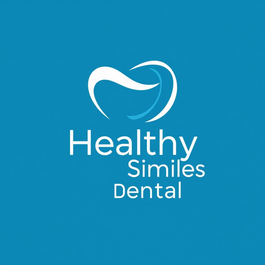 A modern dental logo featuring a stylized tooth graphic, with smooth curves and a minimalist design