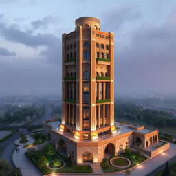 A 20-story tower that seamlessly blends the architectural elements of Chogha Zanbil with modern design