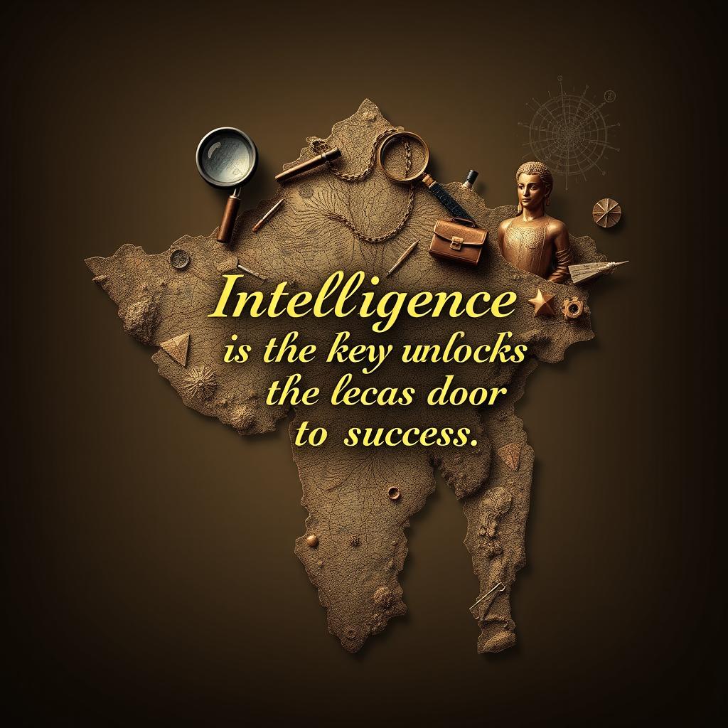 An artistic representation of the map of Gujarat, India, designed to highlight intelligence themes