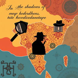 A stylized illustration of the map of Rajasthan, India, intricately designed with patterns inspired by traditional Indian art and architecture