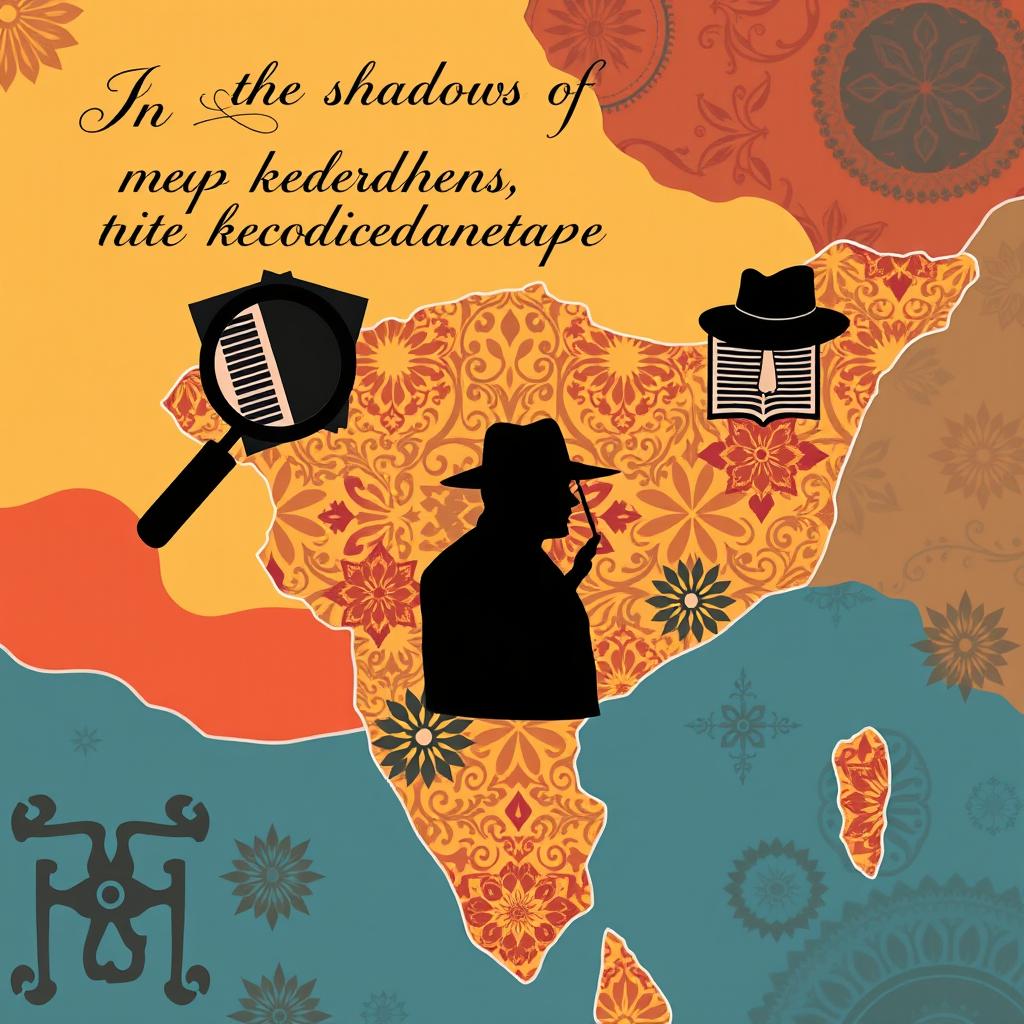 A stylized illustration of the map of Rajasthan, India, intricately designed with patterns inspired by traditional Indian art and architecture