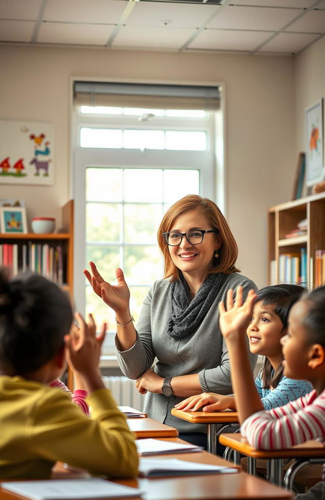 A heartwarming scene portraying the journey of a dedicated teacher