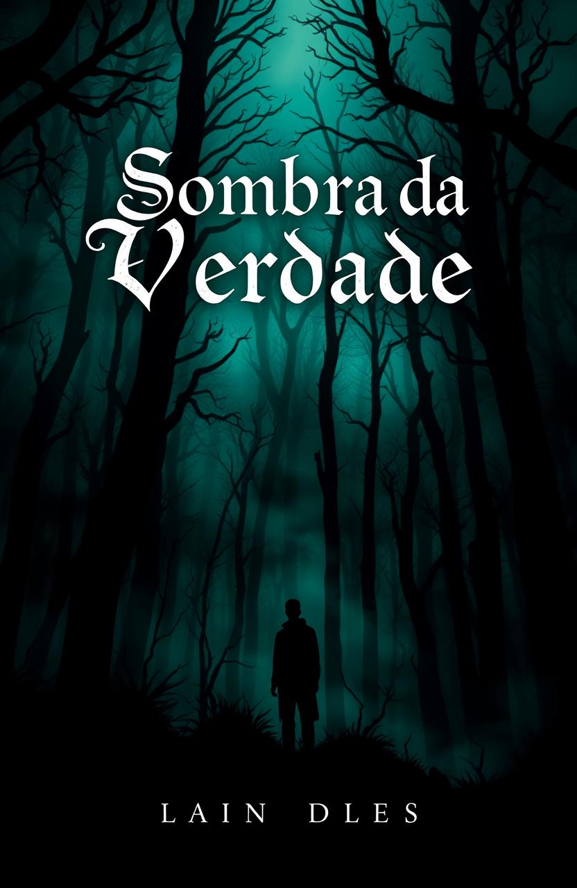 A book cover design for a story titled 'Sombras da Verdade'