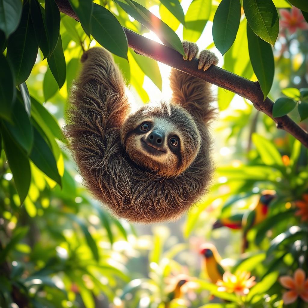 Chill Vibes: Sloth in the Rainforest