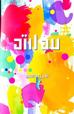 A vibrant and colorful title page designed for a book