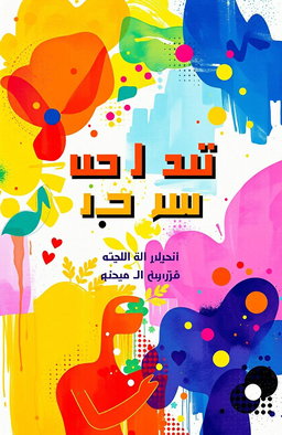 A vibrant and colorful title page designed for a book