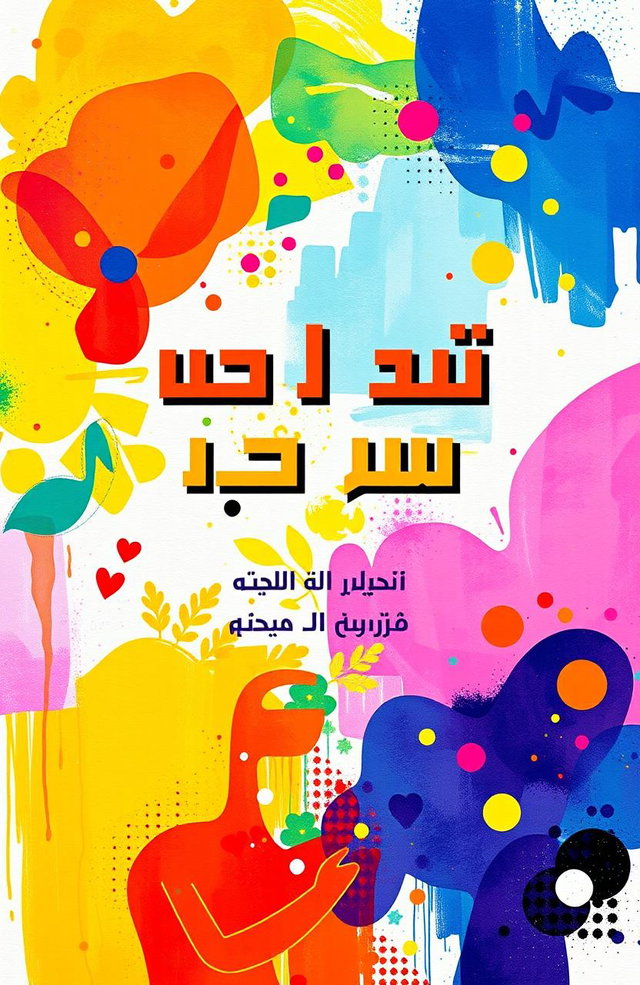 A vibrant and colorful title page designed for a book