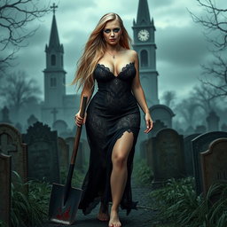 A stunning and beautiful 18-year-old girl with small breasts, curvy figure, and extremely wide, flabby hips, thick round wide thighs, and long, thick legs
