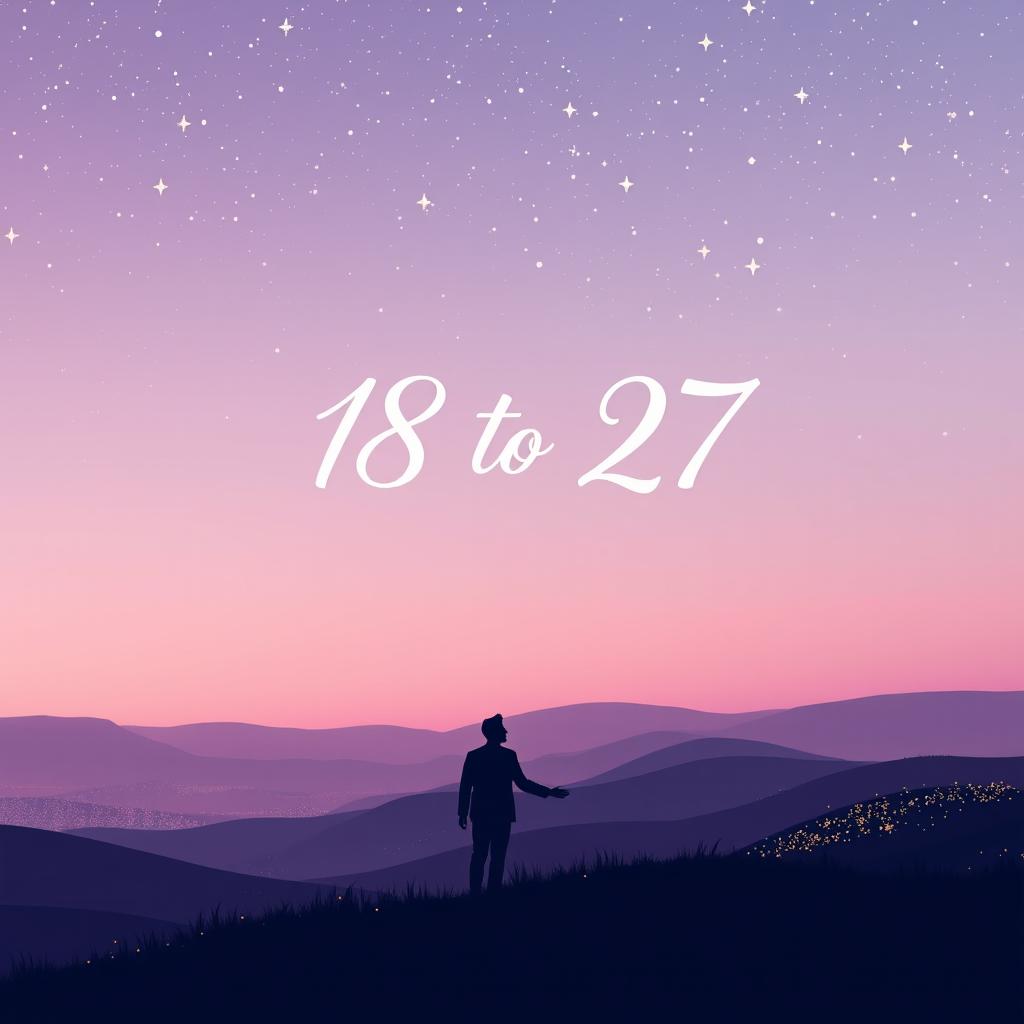 A dreamy and romantic scene featuring a gradient background blending light purple, soft pink, and light blue resembling a twilight sky filled with twinkling stars, setting an enchanting atmosphere