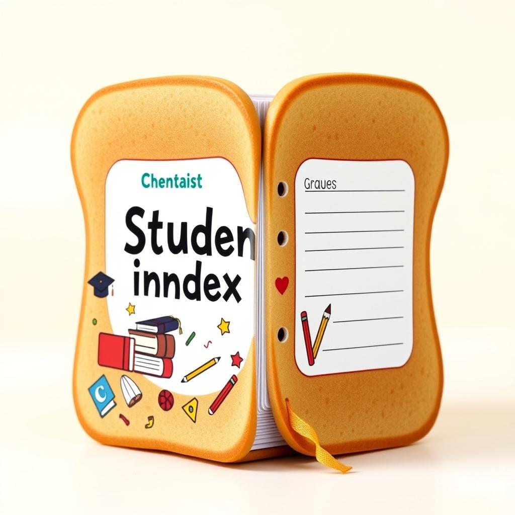 Whimsical Student Index Book: A Fun and Creative Sandwich Design