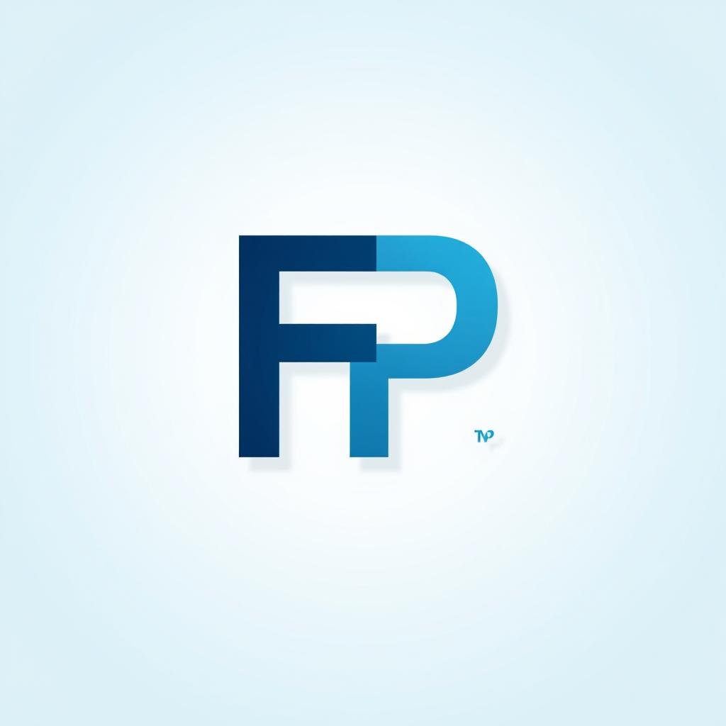 An artistic design featuring the abbreviation 'FP' in a modern, stylized font