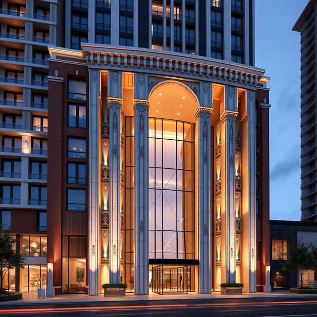 A stunning and dynamic 20-story residential and commercial tower designed with a bold, luxurious architectural style