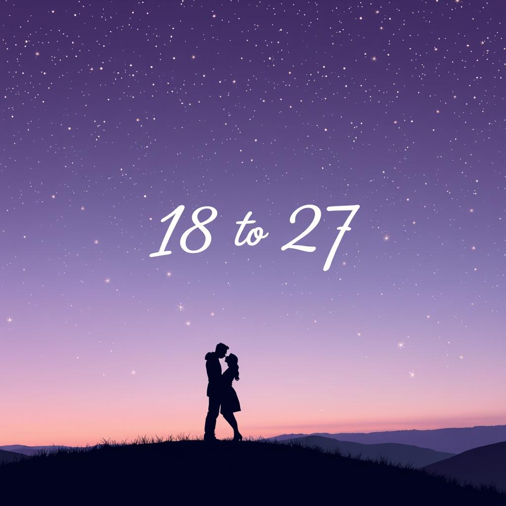 A dreamy twilight sky filled with twinkling stars, featuring a gradient of light purple, soft pink, and light blue creating a romantic atmosphere