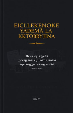 Book cover design with a dark and somber theme, incorporating elements of historical significance related to Polish and Ukrainian contexts