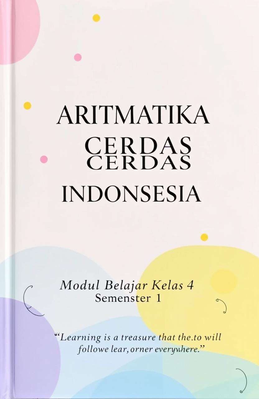 A visually appealing book cover titled 'ARITMATIKA CERDAS INDONESIA' prominently displayed in white color