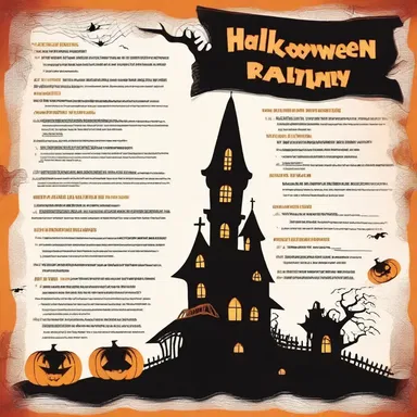 The agenda for the Halloween party included a haunted house walkthrough and a horror movie marathon.