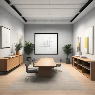 The designer presented an agenda for the new office space, including plans for the layout, furniture selection, and color scheme.